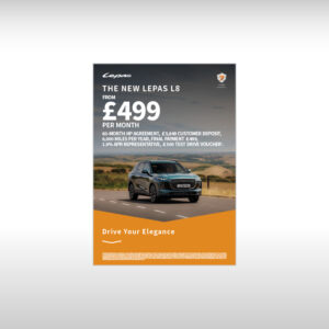 Lepas L8 Q4 HP Offer - £499 - Showroom Poster